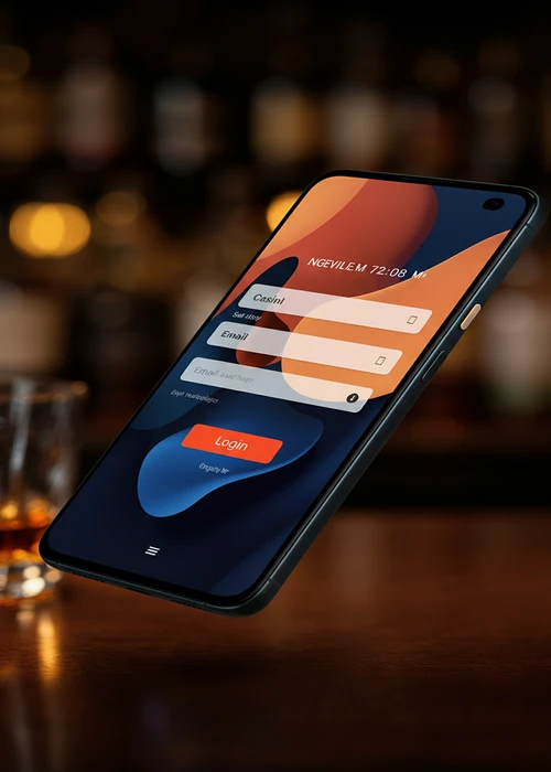 Screenshot der Crocoslots Casino Login-Oberfläche mit Eingabefeldern für Benutzername und Passwort und dem Unternehmenslogo, optimiert für mobile Ansicht.